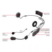Sena 10R Low Profile Motorcycle Bluetooth Communication System with Handlebar Remote